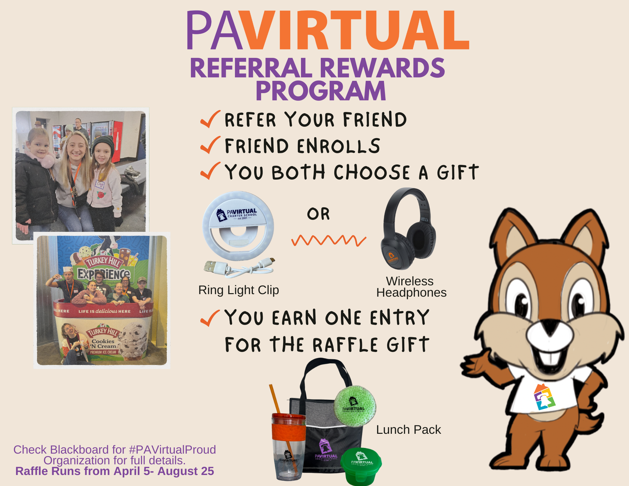 April 5- Aug 25 raffle